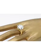 Pierścionek Cyrkonia 14k żółte złoto Styl Vintage vrc073y